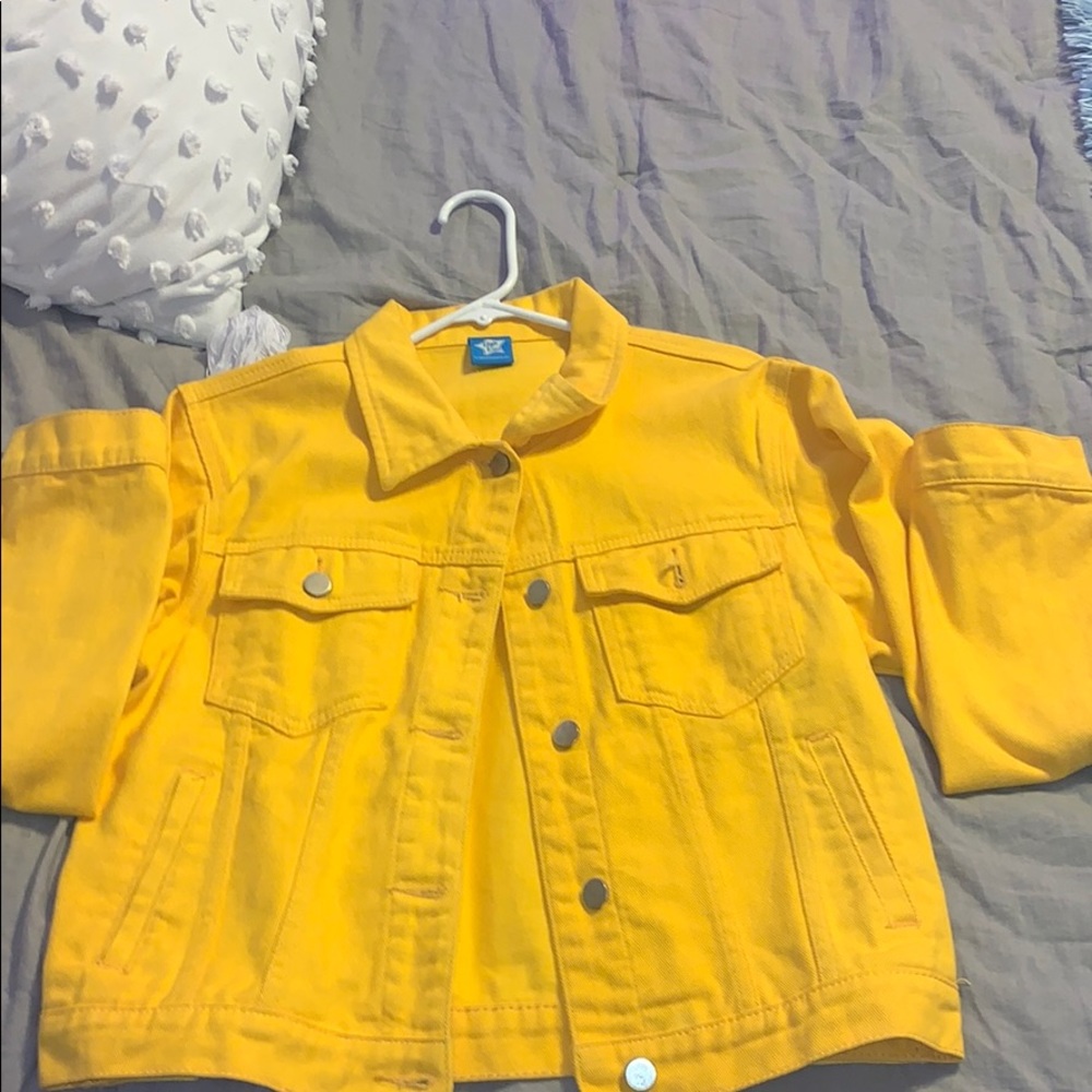 Yellow denim jacket